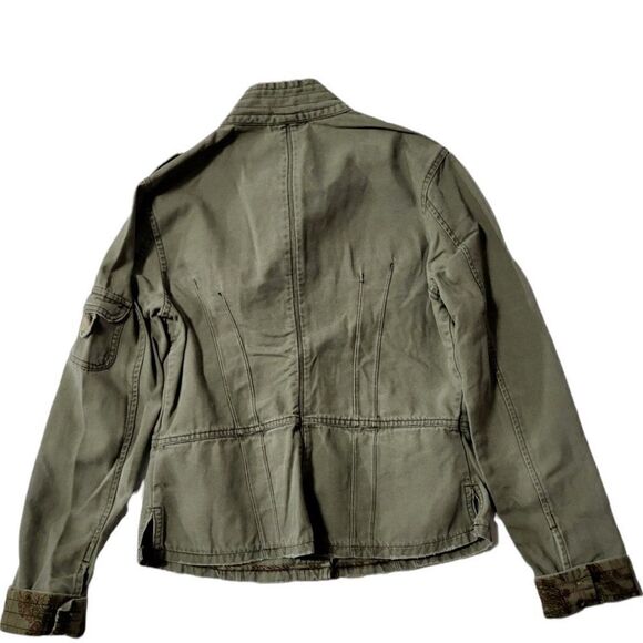 𝅺JORDACHE Denim Jean Jacket Size M 7/9 Juniors Green - Picture 2 of 9